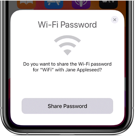 how to share wifi password