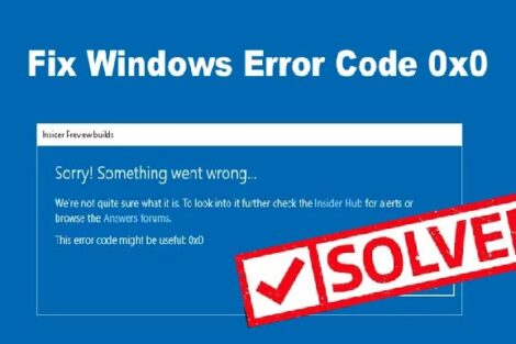 Windows Error Code 0x0 0x0